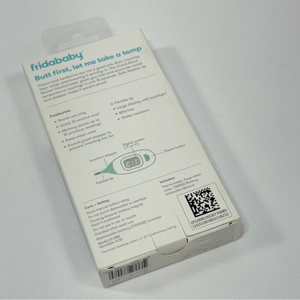 Fridababy‎ Quick-Read Rectal Thermometer White/Green Infant Health NWB OS
